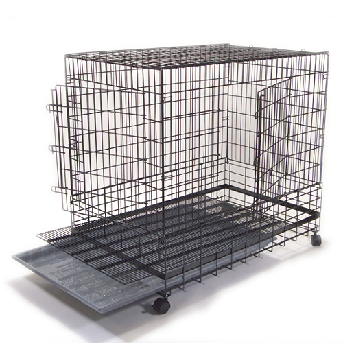 業務用ケージ PROケージ スチールケージ 3Lサイズ ダブルドア 66ｘ105ｘ98 ペットサロン・ペットショップ用【送料無料】