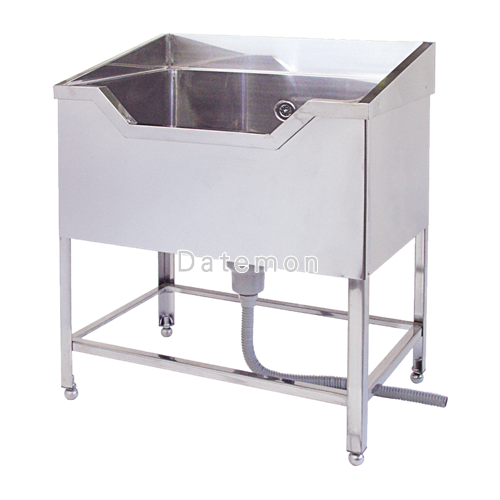 ハチコウドッグバス 舟形3面ガード付 舟形900N トラップ・臭気止め付 W900(780)×D550(450)×背面H1075～1105mm・深400mm　【送料無料】